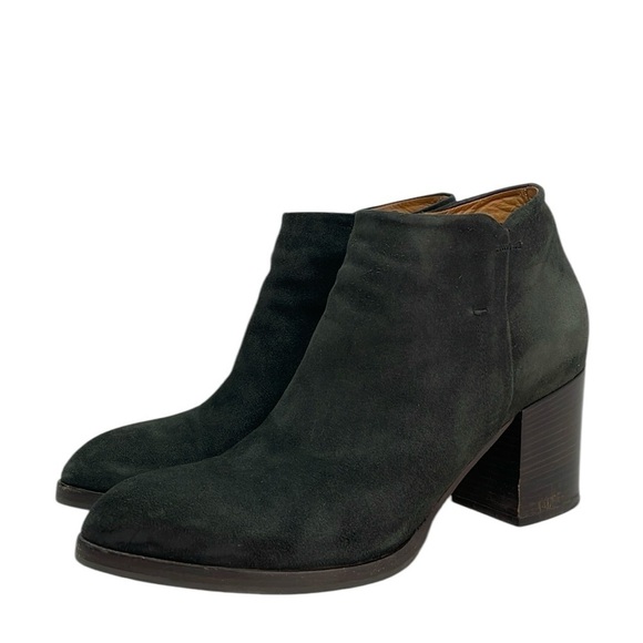Alberto Fermani Ankle Booties Dark Green Suede Leather Size 39.5 9.5 - Picture 9 of 13